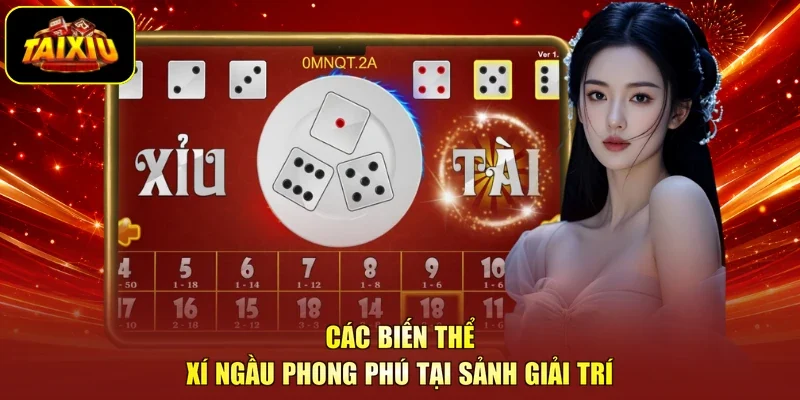 Các biến thể xí ngầu phong phú tại sảnh giải trí