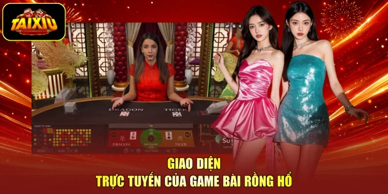 Giao diện trực tuyến của game bài Rồng Hổ