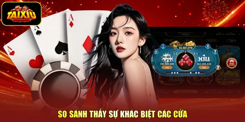 So sánh thấy sự khác biệt các cửa